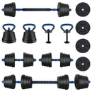 vidaXL 4 az 1-ben Súlyzó Készlet 40kg Fekete és Kék
