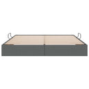 vidaXL Ottomán Ágykeret tárolóval Sötétszürke 160 x 200 cm szövet