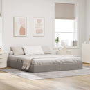 vidaXL Ottomán Ágykeret tárolóval Tópszínű 160 x 200 cm szövet