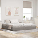 vidaXL Ottomán Ágykeret tárolóval Tópszínű 200 x 200 cm szövet