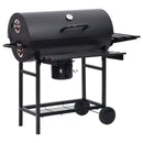 vidaXL Hordós grill kerekekkel és polcokkal 3 pcs 115 x 85 x 95 cm Fém