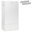 vidaXL Füstölő Sütő 3 pcs 44,5 x 29 x 83 cm Horganyzott acél Ezüst