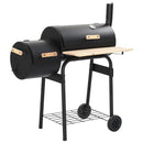 vidaXL Kültéri grill 103 x 60 x 113 cm Acél Fekete