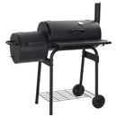 vidaXL Kültéri grill 103 x 60 x 113 cm Acél Fekete
