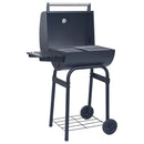 vidaXL Fak grill 75 x 48 x 120 cm Porszórt acél és műanyag Ezüst