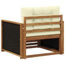 vidaXL Kültéri középső kanapé Természetes
