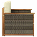 vidaXL Kültéri középső kanapé Természetes