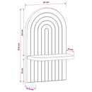 vidaXL Falpolc 2 db Betonszürke 23 x 13.5 x 37.5 cm Szerelt Fa