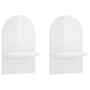vidaXL Falpolc 2 db Magasfényű Fehér 23 x 13.5 x 37.5 cm Szerelt Fa