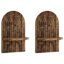 vidaXL Falpolc 2 db Antik Fa 23 x 13.5 x 37.5 cm Szerelt Fa