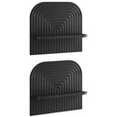vidaXL Falpolc 2 db Fekete 41 x 13,5 x 37,5 cm Szerelt Fa