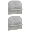 vidaXL Falpolc 2 db Betonszürke 41 x 13.5 x 37.5 cm Szerelt Fa