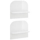 vidaXL Falpolc 2 db Magasfényű Fehér 41 x 13,5 x 37,5 cm Szerelt Fa