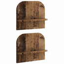 vidaXL Falpolc 2 db Antik Fa 41 x 13,5 x 37,5 cm Szerelt Fa