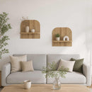 vidaXL Falpolc 2 db Kézműves Tölgy 41 x 13,5 x 37,5 cm Szerelt Fa