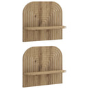 vidaXL Falpolc 2 db Kézműves Tölgy 41 x 13,5 x 37,5 cm Szerelt Fa