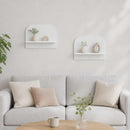 vidaXL Falpolc 2 db Fehér 60 x 13,5 x 37,5 cm Szerelt Fa