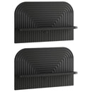 vidaXL Falpolc 2 db Fekete 60 x 13.5 x 37.5 cm Szerelt Fa