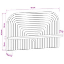 vidaXL Falpolc 2 db Fekete 60 x 13.5 x 37.5 cm Szerelt Fa
