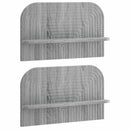 vidaXL Falpolc 2 db Szürke Sonoma 60 x 13,5 x 37,5 cm Szerelt Fa