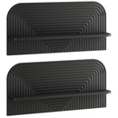vidaXL Falpolc 2 db Fekete 80,5 x 13,5 x 37,5 cm Szerelt Fa