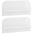 vidaXL Falpolc 2 db Magasfényű Fehér 80,5 x 13,5 x 37,5 cm Szerelt Fa