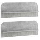 vidaXL Falpolc 2 db Betonszürke 102 x 13,5 x 37,5 cm Szerelt Fa