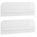 vidaXL Falpolc 2 db Magasfényű Fehér 102 x 13.5 x 37.5 cm Szerelt Fa