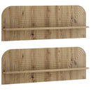 vidaXL Falpolc 2 db Kézműves Tölgy 102 x 13.5 x 37.5 cm Szerelt Fa