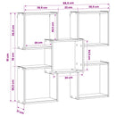 vidaXL Falpolc Szürke Sonoma 99,5 x 17 x 91 cm Szerelt Fa