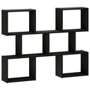 vidaXL Falpolc Fekete 103 x 17 x 80 cm Szerelt Fa