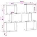 vidaXL Falpolc Fekete 103 x 17 x 80 cm Szerelt Fa