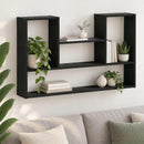 vidaXL Falpolc Fekete 100 x 17 x 60 cm Szerelt Fa