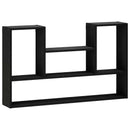 vidaXL Falpolc Fekete 100 x 17 x 60 cm Szerelt Fa
