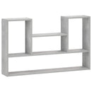 vidaXL Falpolc Betonszürke 100 x 17 x 60 cm Szerelt Fa