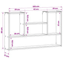 vidaXL Falpolc Szürke Sonoma 100 x 17 x 60 cm Szerelt Fa