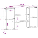 vidaXL Falpolc Füstös Tölgy 102 x 17 x 59 cm Szerelt Fa