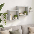 vidaXL Falpolc Betonszürke 95 x 17 x 37 cm Szerelt Fa