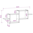 vidaXL Falpolc Antik Fa 95 x 17 x 37 cm Szerelt Fa