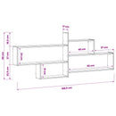 vidaXL Falpolc Sonoma Tölgy 168.5 x 17 x 68 cm Szerelt Fa