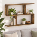 vidaXL Falpolc Füstös Tölgy 72 x 17 x 55.5 cm Szerelt Fa