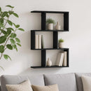 vidaXL Falpolc Fekete Tölgy 72 x 17 x 105 cm Szerelt Fa