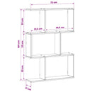 vidaXL Falpolc Fekete Tölgy 72 x 17 x 105 cm Szerelt Fa