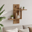 vidaXL Falpolc Antik Fa 59 x 17 x 63 cm Szerelt Fa