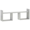vidaXL Falpolc Betonszürke 90 x 17 x 32 cm Szerelt Fa