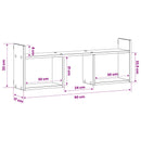 vidaXL Falpolc Antik Fa 90 x 17 x 32 cm Szerelt Fa