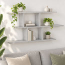 vidaXL Falpolc Szürke Sonoma 100 x 17 x 45,5 cm Szerelt Fa