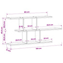 vidaXL Falpolc Antik Fa 100 x 17 x 45,5 cm Szerelt Fa