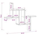 vidaXL Falpolc Sonoma Tölgy 87 x 17 x 75 cm Szerelt Fa