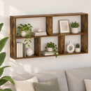 vidaXL Falpolc Füstös Tölgy 102 x 17 x 50 cm Szerelt Fa